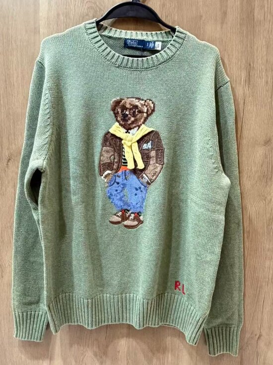 Polo Ralph Lauren Sweaters - Polo Ralph Lauren  Polo Bear Embroidered Crewneck Knit Sweater